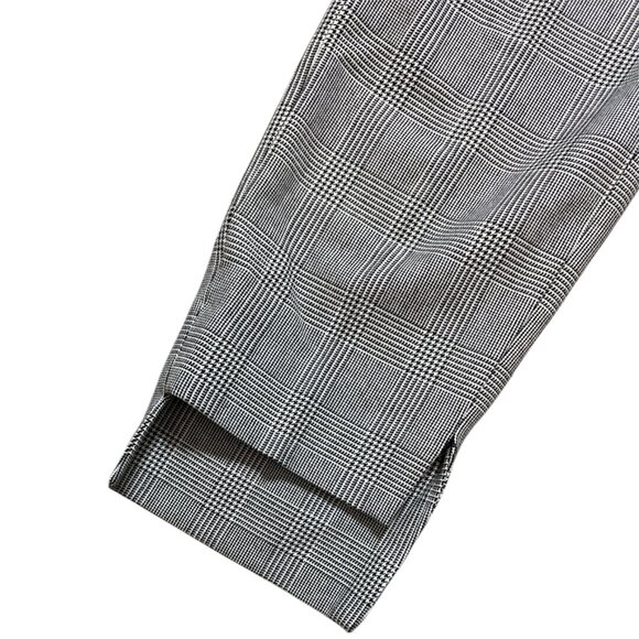 Zara Grey Plaid High Low Hem Dress Trouser Pants Size 4 Office Careerwear Work - Picture 5 of 7